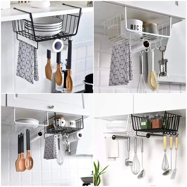 3 in 1 Metallic Under the Shelves Organizers