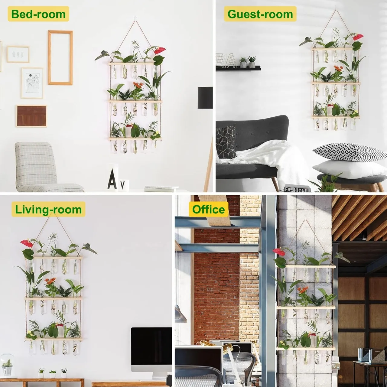 3-Tier Wall Hanging Test Tube Planter