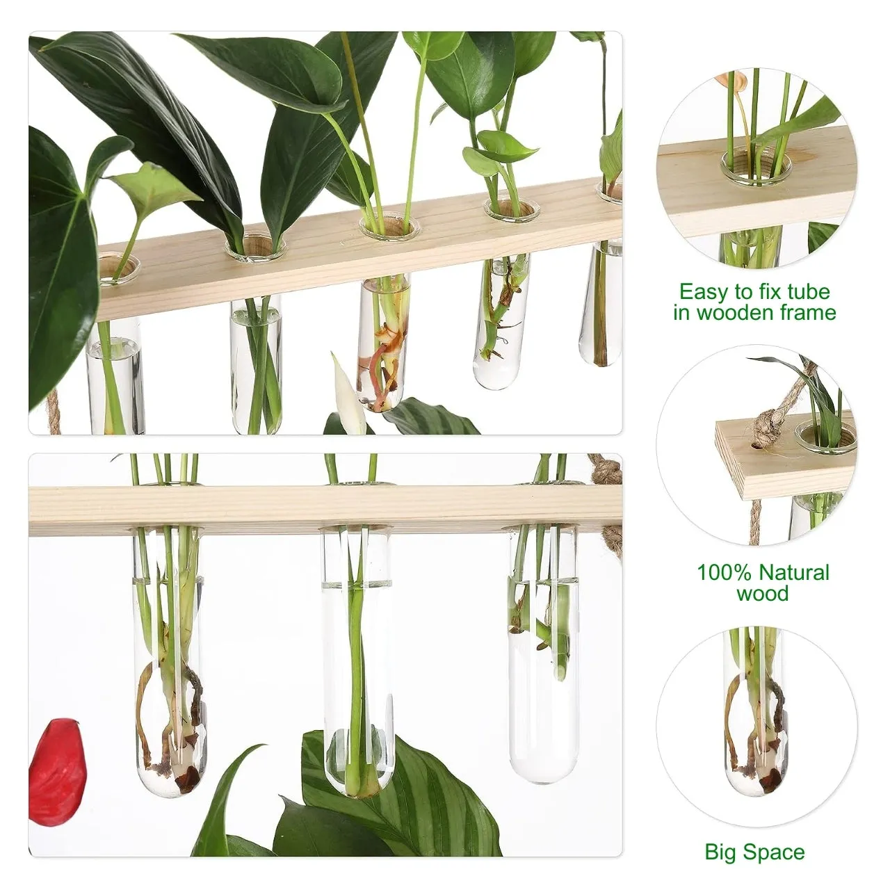 3-Tier Wall Hanging Test Tube Planter