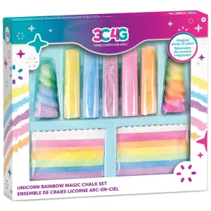 3C4G Unicorn Rainbow Magic Outdoor Chalk Set - Colorful Art Kit