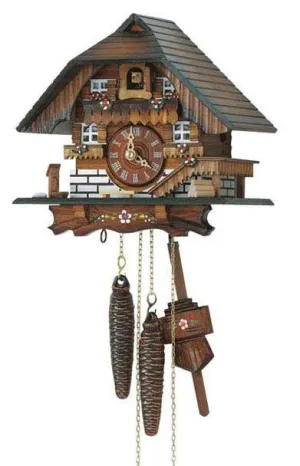 8" Black Forest Farmhouse German Cuckoo Clock