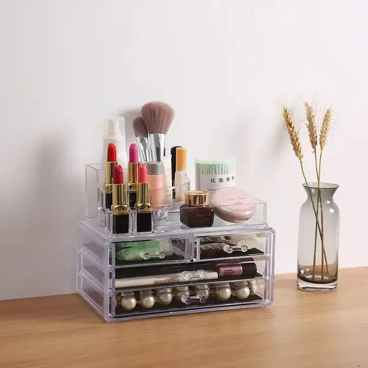 Acrylic 6 Drawers Makeup Organizer-(5300)Transparent