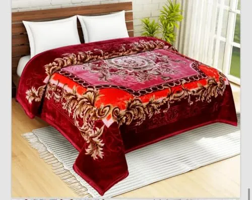 ALCITIC HOME Luxurious Double ply Warm & Cosy Printed Mink Blanket for Winter.