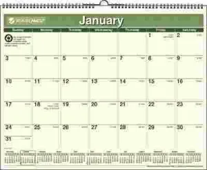 At-A-Glance Recycled Monthly Wall Calendar 15 X 12