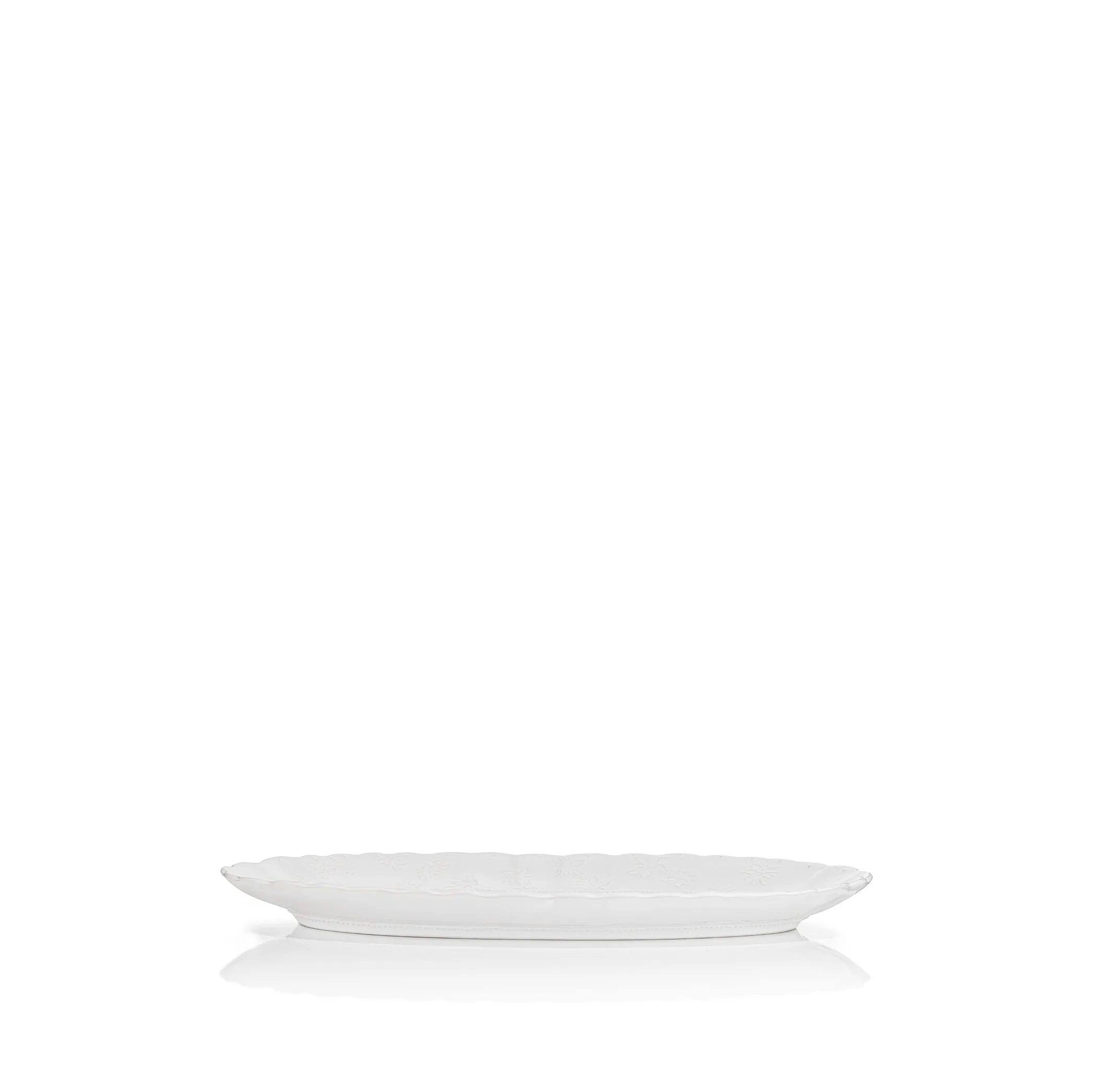 Bernadette's Falling Flower White Oval Platter, 46cm