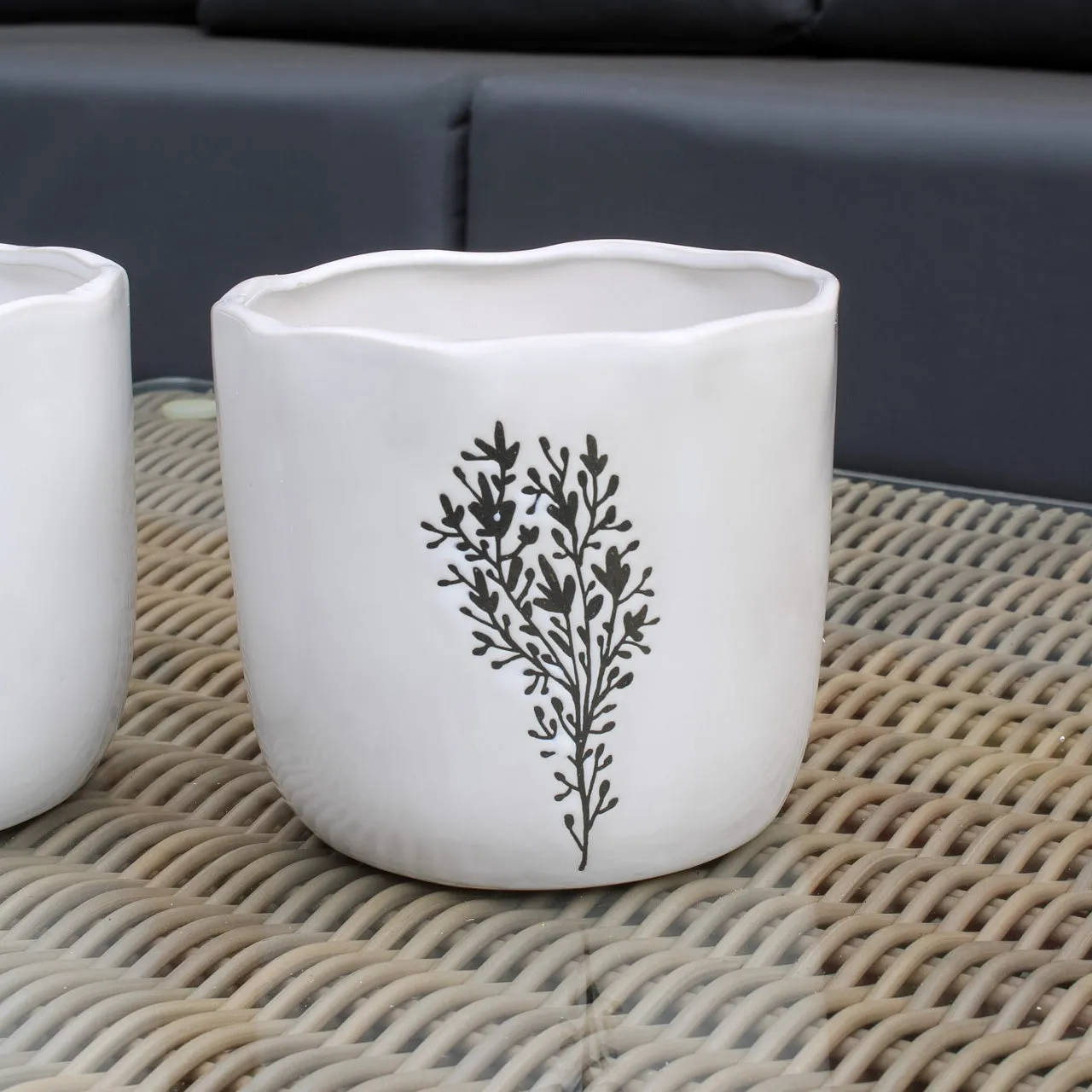 Botanical Monochrome Planter