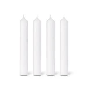 bougies la francaise | dinner candle pack of 12 | 20cm white - DC