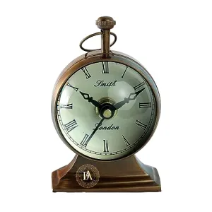 brassTable Clock Antique Style Office Home Decor Handicrafts Items