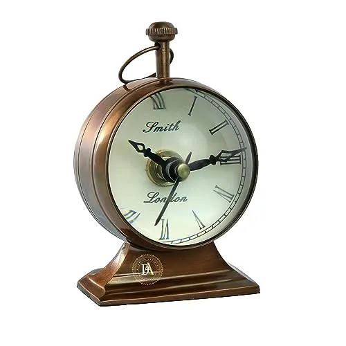 brassTable Clock Antique Style Office Home Decor Handicrafts Items