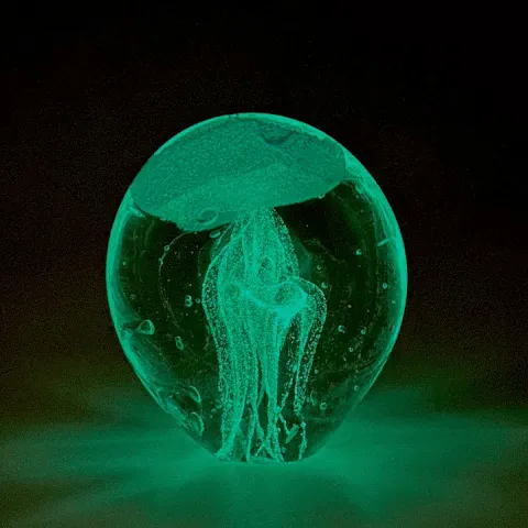 Bubble Glow in the Dark Jellyfish Paperweight 4, Blue C