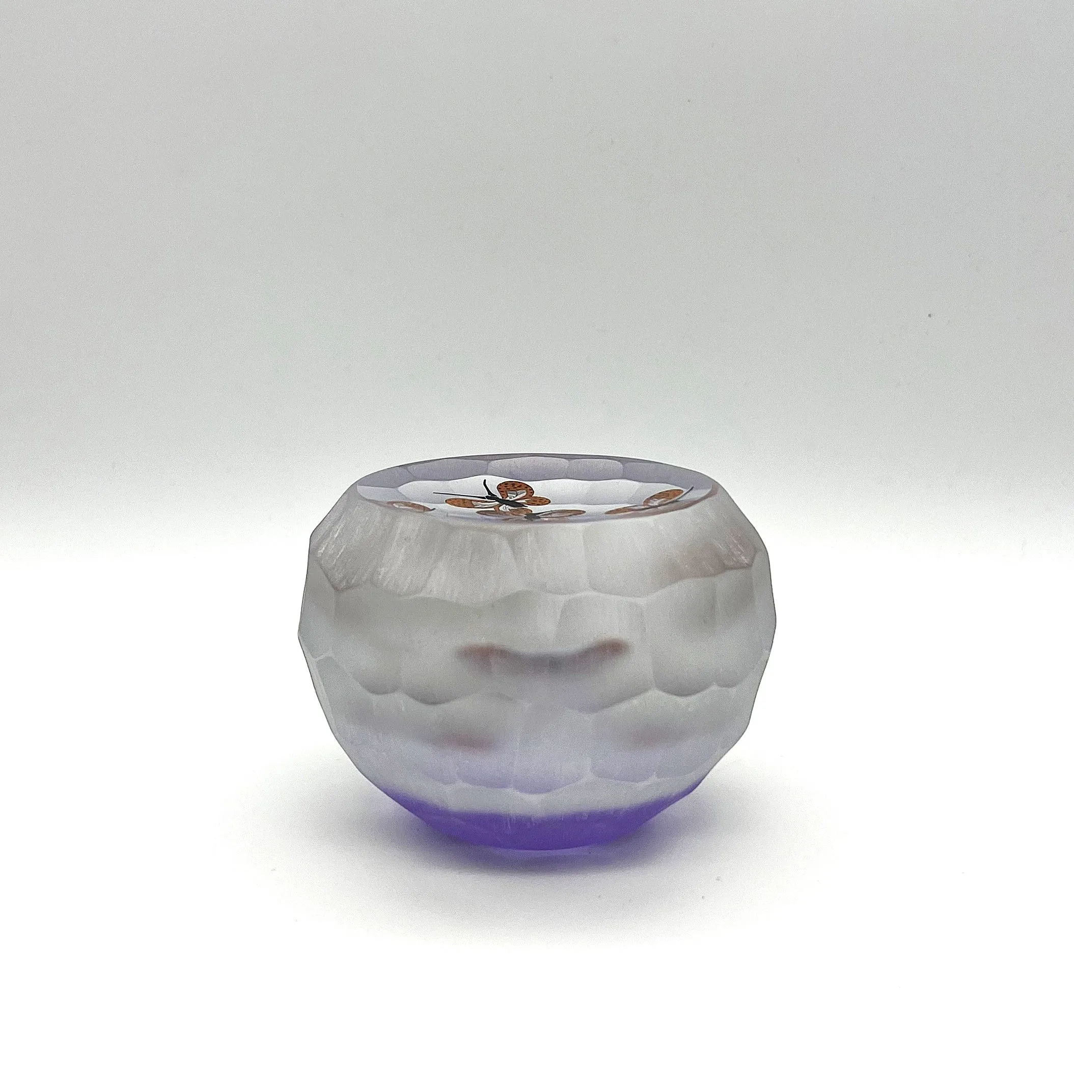 Butterfly on Lilac Paperweight by William Manson