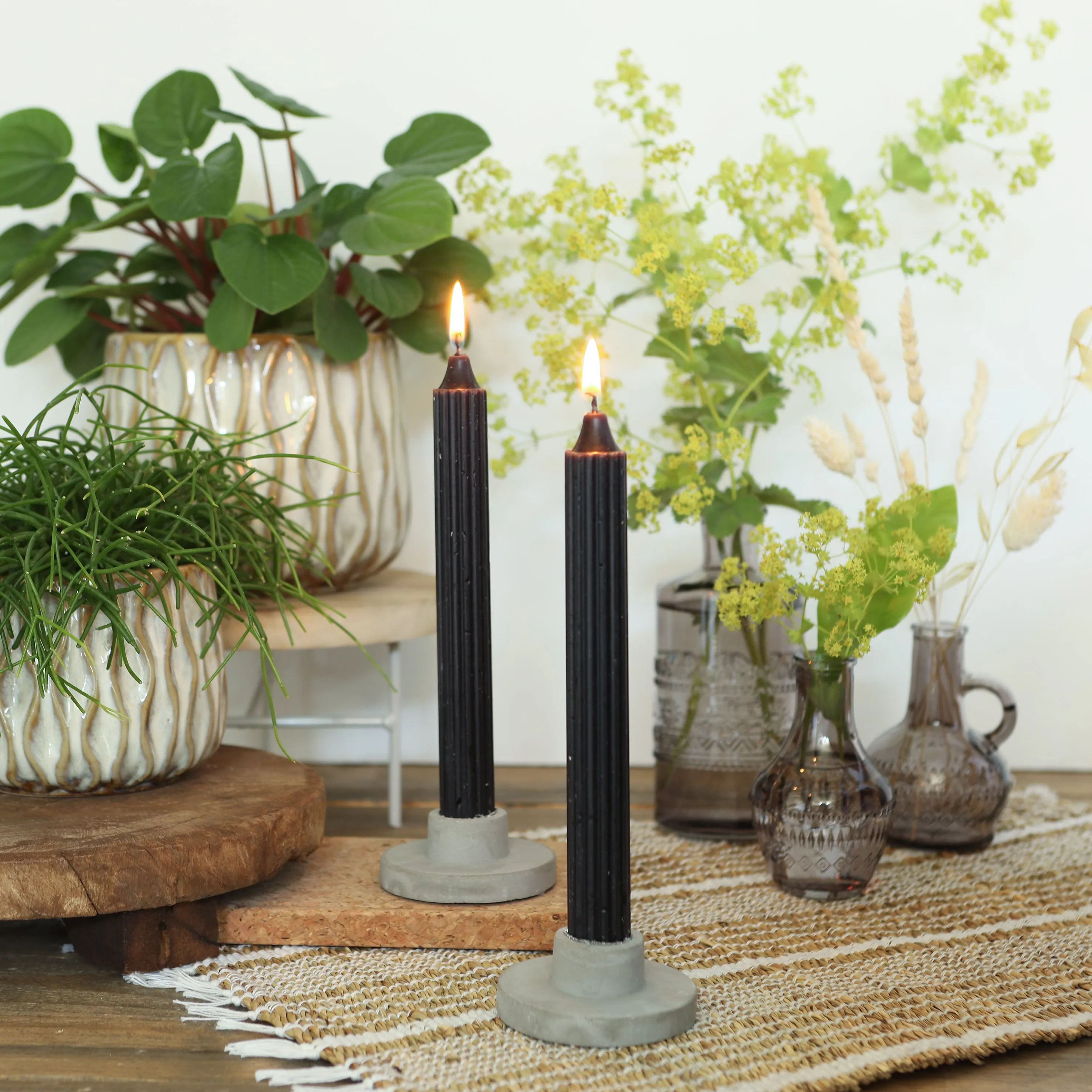 CANDLE PENCIL BLACK 20X2.2CM