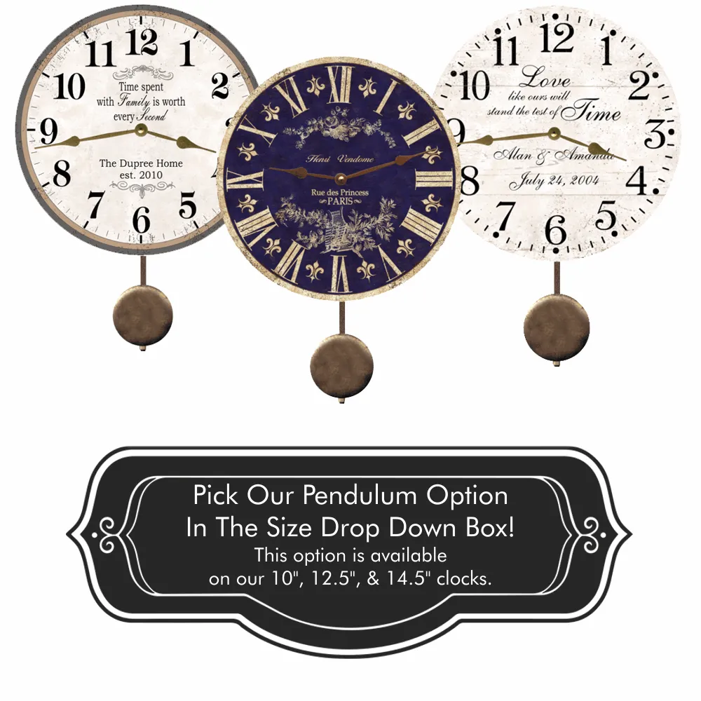 Charming Blue and White Rustic London Clock – Handcrafted