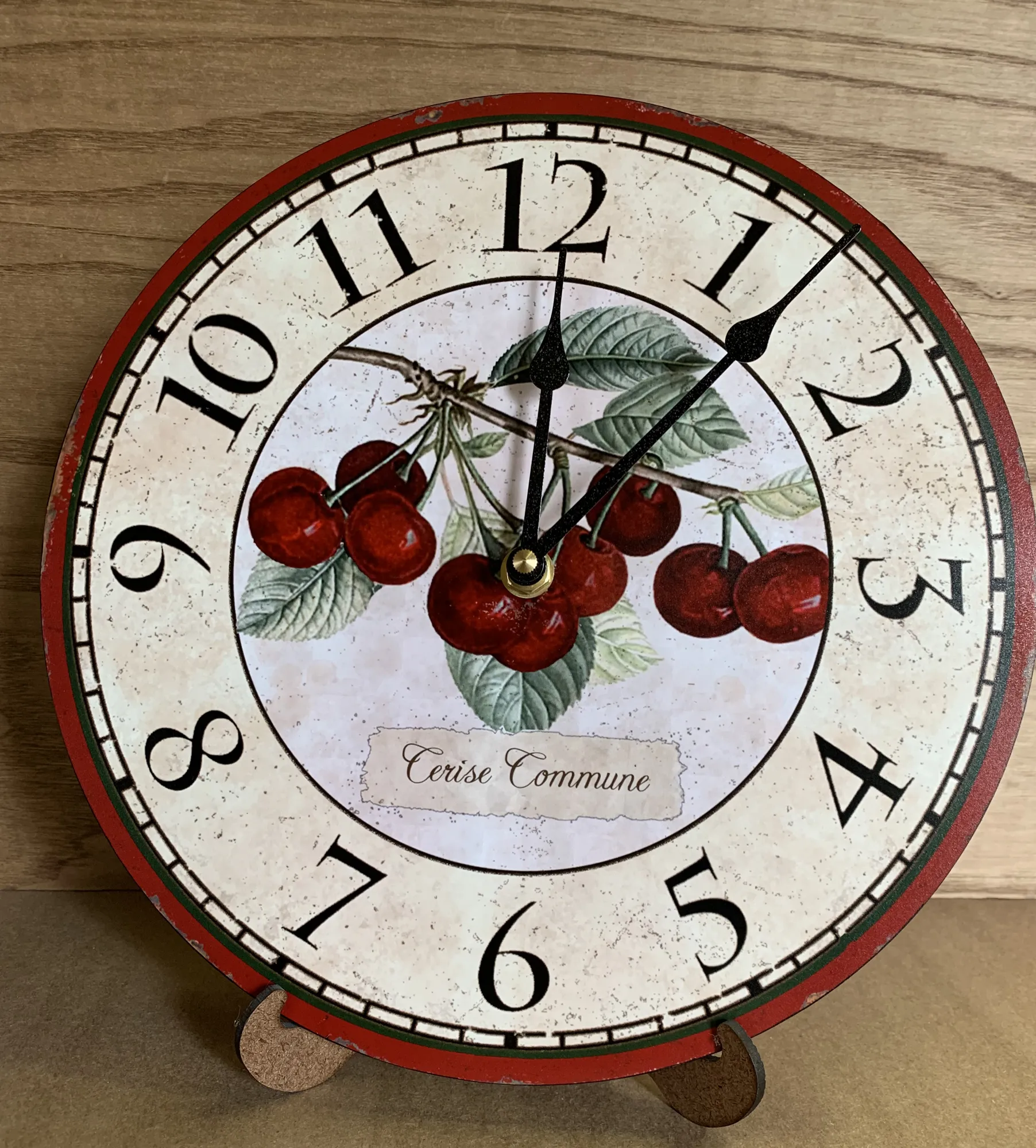 Cherry Clock- French Botanical Cherry Wall Clock