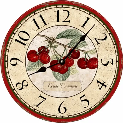 Cherry Clock- French Botanical Cherry Wall Clock