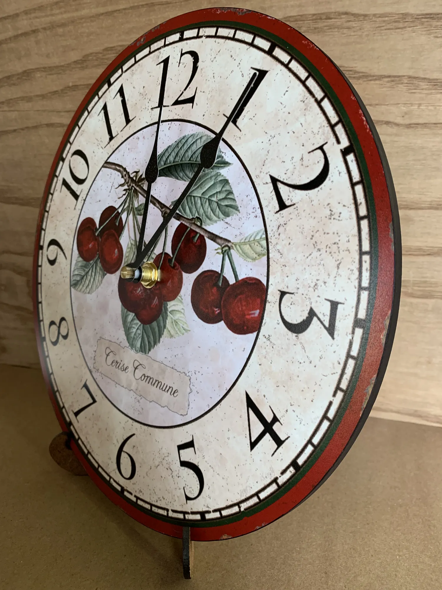 Cherry Clock- French Botanical Cherry Wall Clock