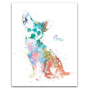 Chihuahua Watercolor Print