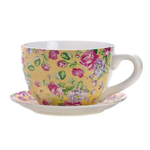 China Rose Teacup Planter