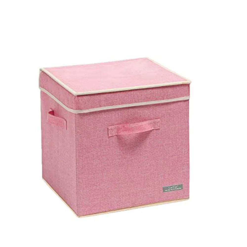 Colorful Storage boxes with Lids Closet Bin (13*13*13 in)