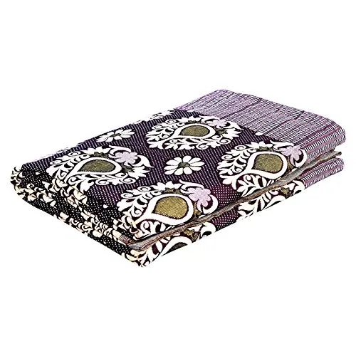 COMFORT WEAVE Cotton 300 TC SOLUPURI Double Blanket (King, 90 X 105 Inches, Multicolor)