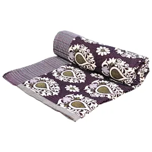 COMFORT WEAVE Cotton 300 TC SOLUPURI Double Blanket (King, 90 X 105 Inches, Multicolor)