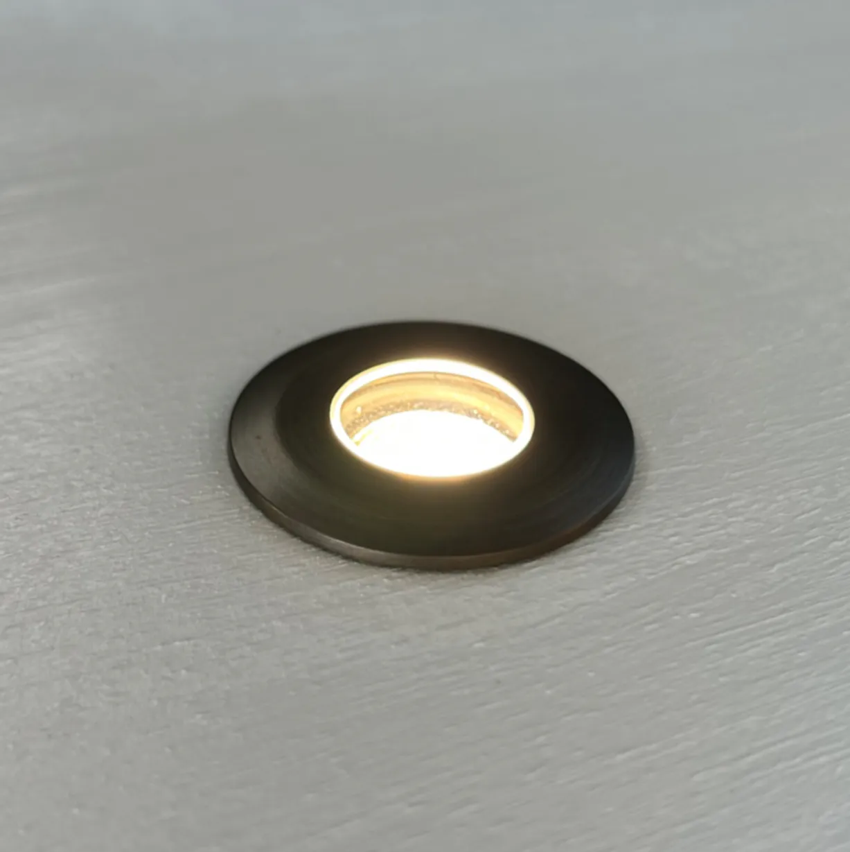 Crete Flat Cover Solid Cast Brass Mini In-ground / Deck / Recessed Light