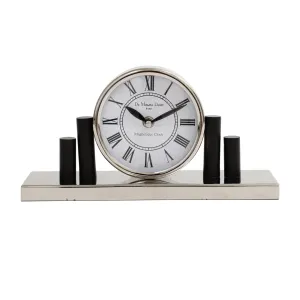 Decor de Maison Harbor Hour Clock in Silver Table Clock for Home Decor