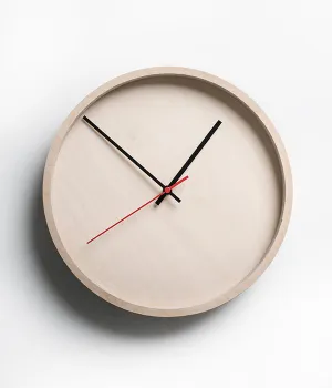 Deep Frame Round Clock - Natural