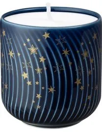 Denby Porcelain Arc Blue Stars Candle Pot