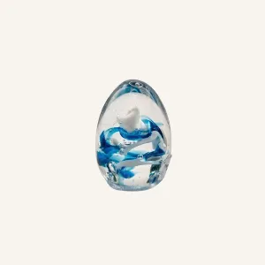 Egg Paperweight 4.5x5.8cm Aquamarine