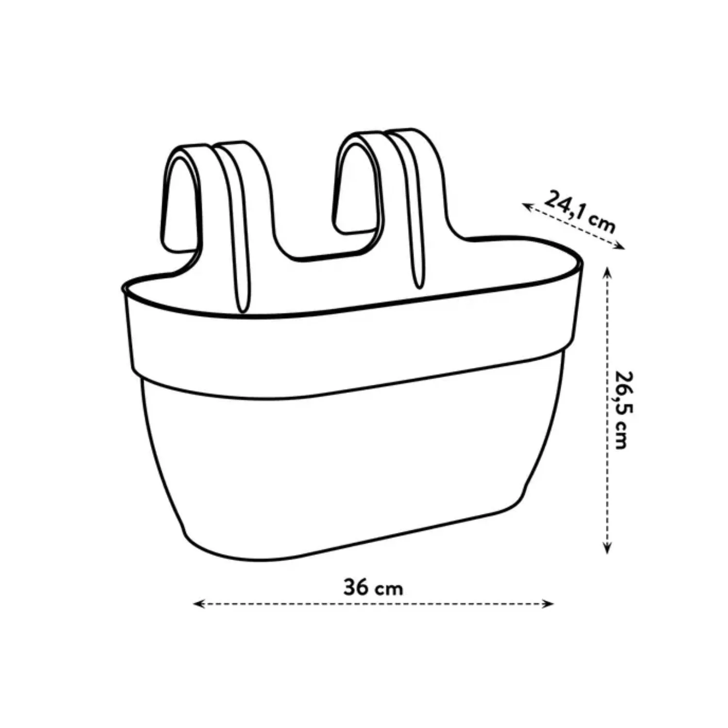 Elho 36cm Honey Yellow Medium Vibia Campana Easy Hanger Planter