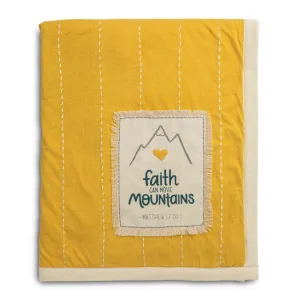 Faith Can Move Mountains Baby Blanket