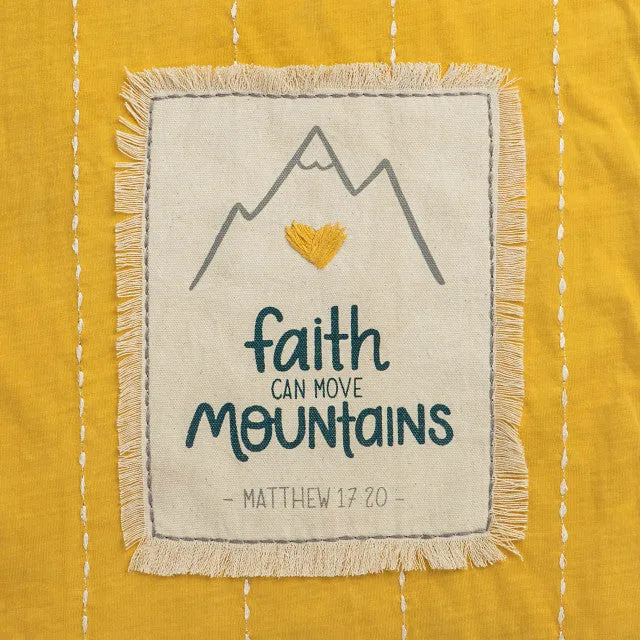 Faith Can Move Mountains Baby Blanket