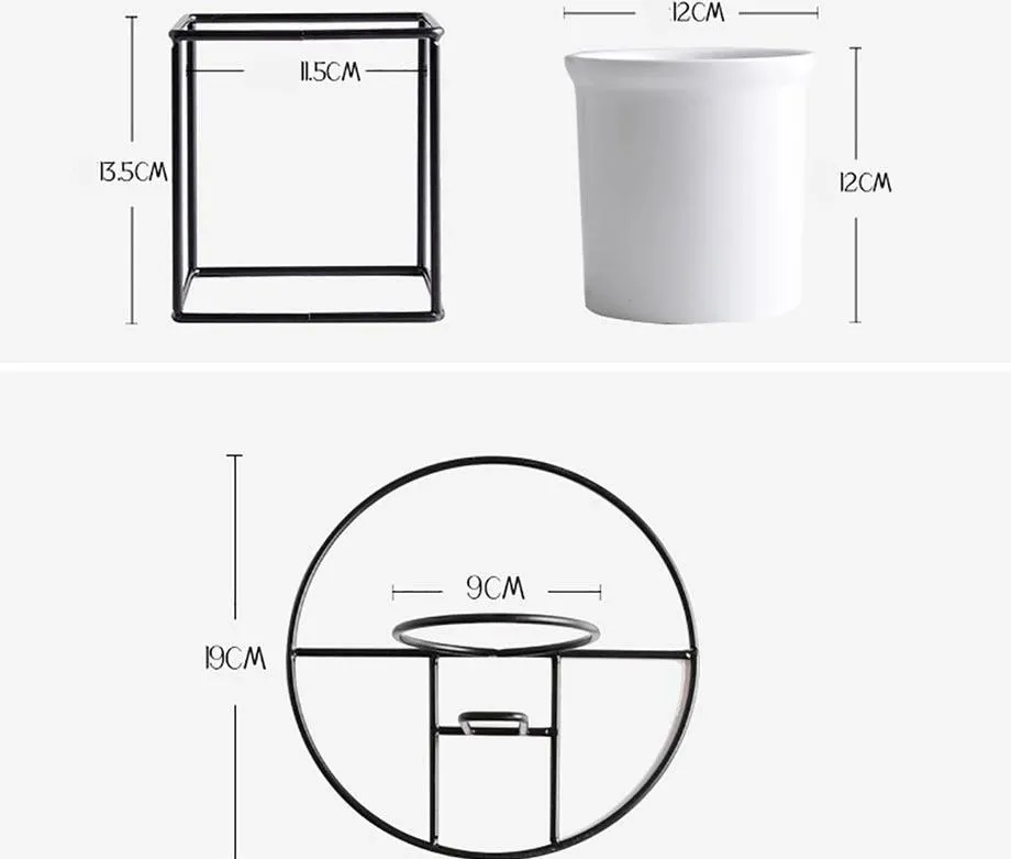 Fenella - Metal Frame Modern Planter