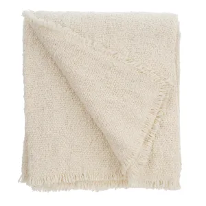 Fringed Boucle Throw