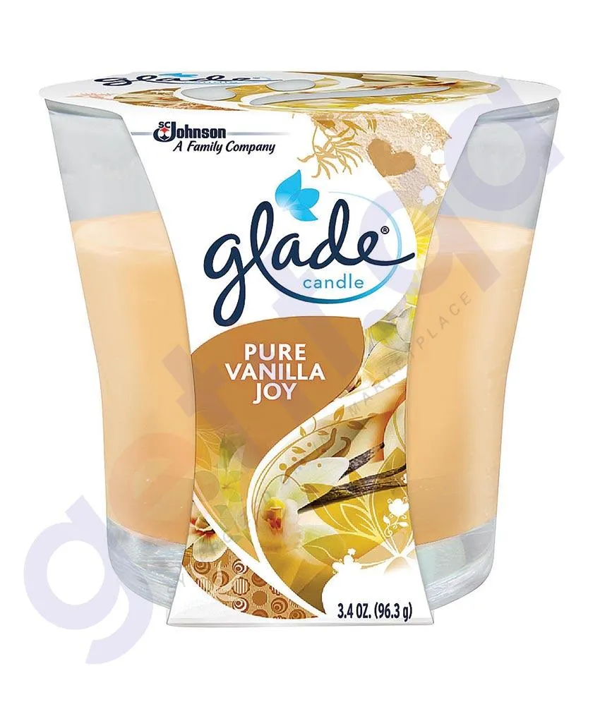 GLADE CANDLE PURE VANILLA JOY 3.4oz