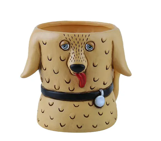 Goldie Dog | Planter Vase | Tall   Short