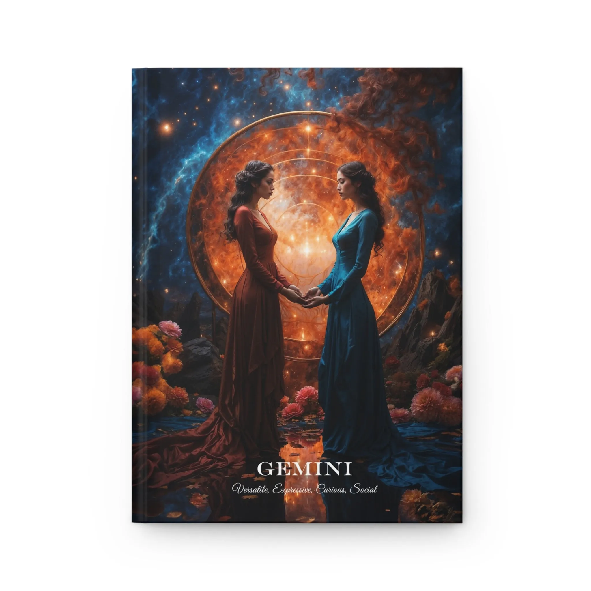 Hardcover Journal Matte - Gemini Zodiac Sign Astrology Diary Notebook A5