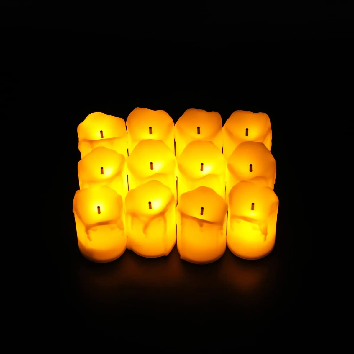 Homestic LED Candles for Home Decoration |Battey Operated |Flameless Yellow Light |Safe & Easy to Maintain |Diwali Lights for Home Decoration, Along with Other Festivities & Parties|Pack of 12