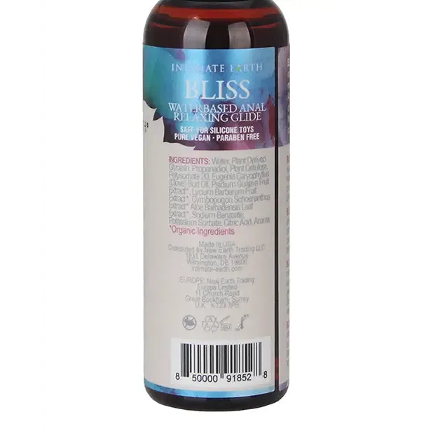 Intimate Earth Bliss Clove Infused Water-Based Anal Relaxing Glide 2 oz.