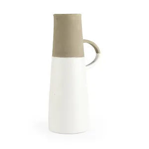 Large Hindley White Two-Toned Vase