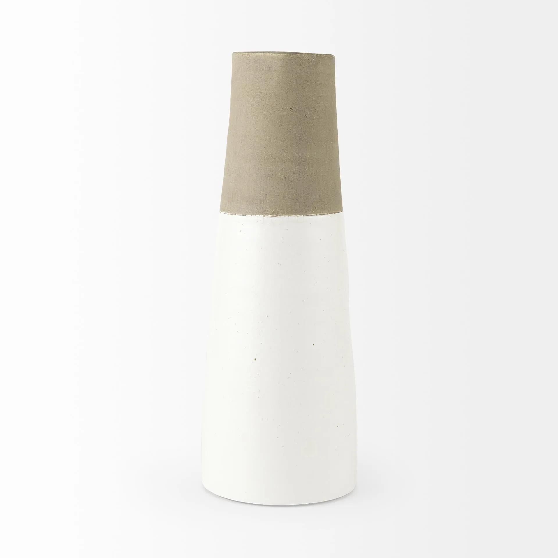 Large Hindley White Two-Toned Vase