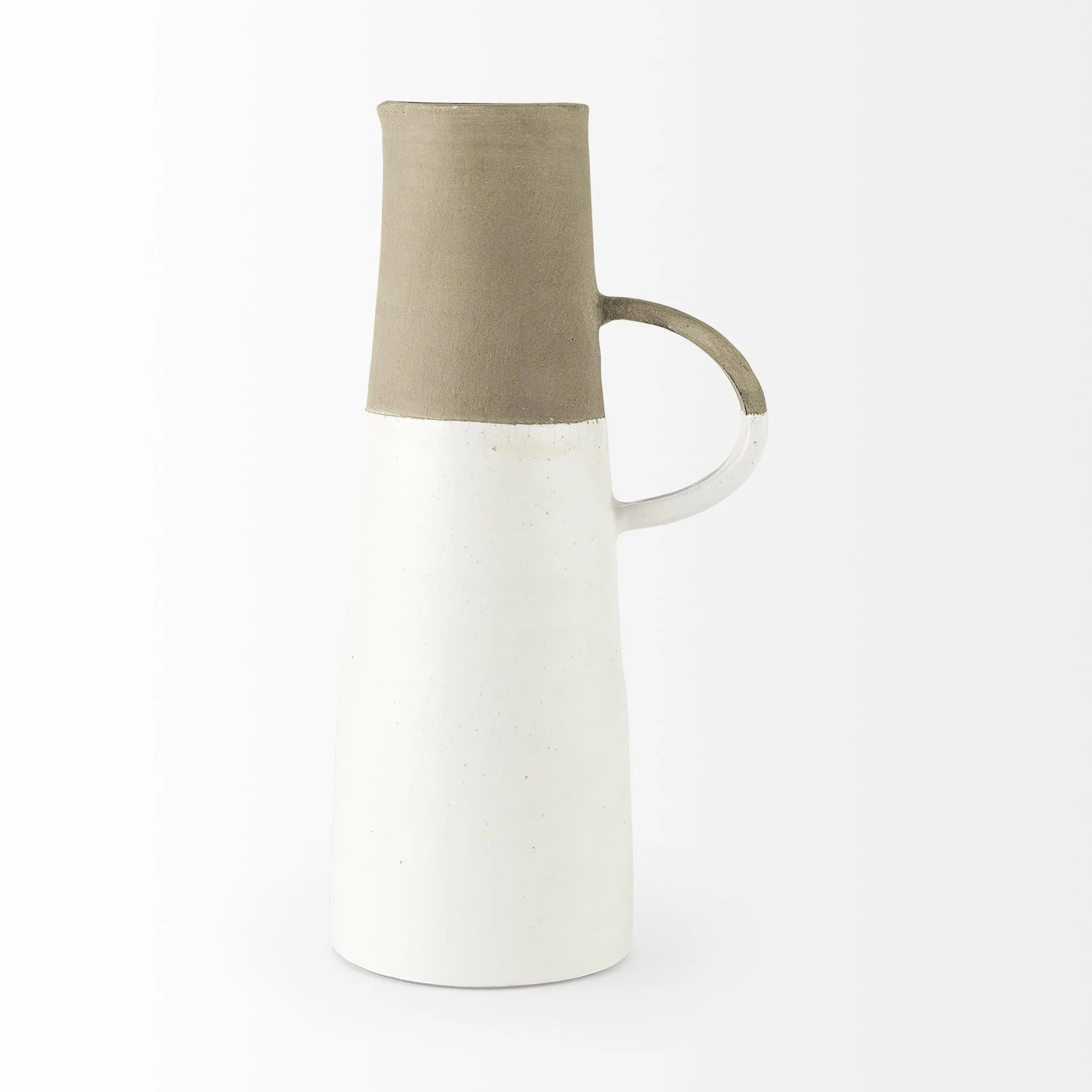 Large Hindley White Two-Toned Vase