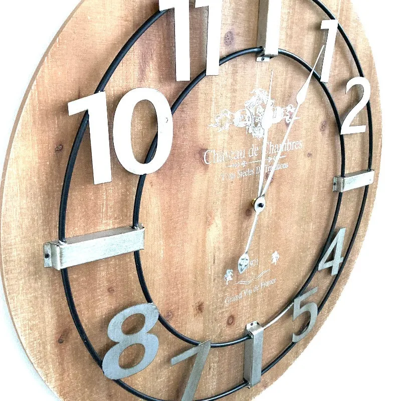 Large Wood Wall Clock