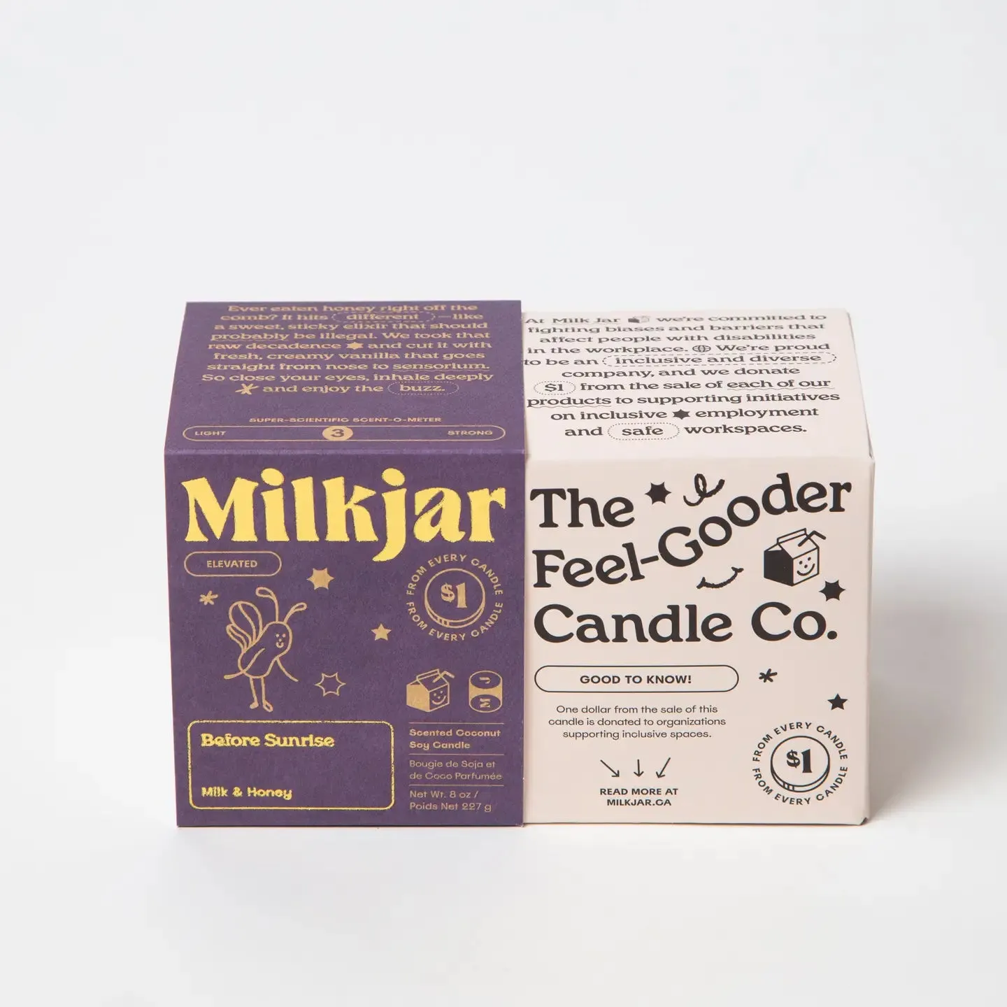 Milk Jar Candle Co - Before Sunrise Milk & Honey Coconut Soy 8oz Candle