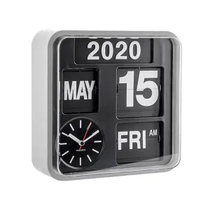 Mini Flip Clock – Silver