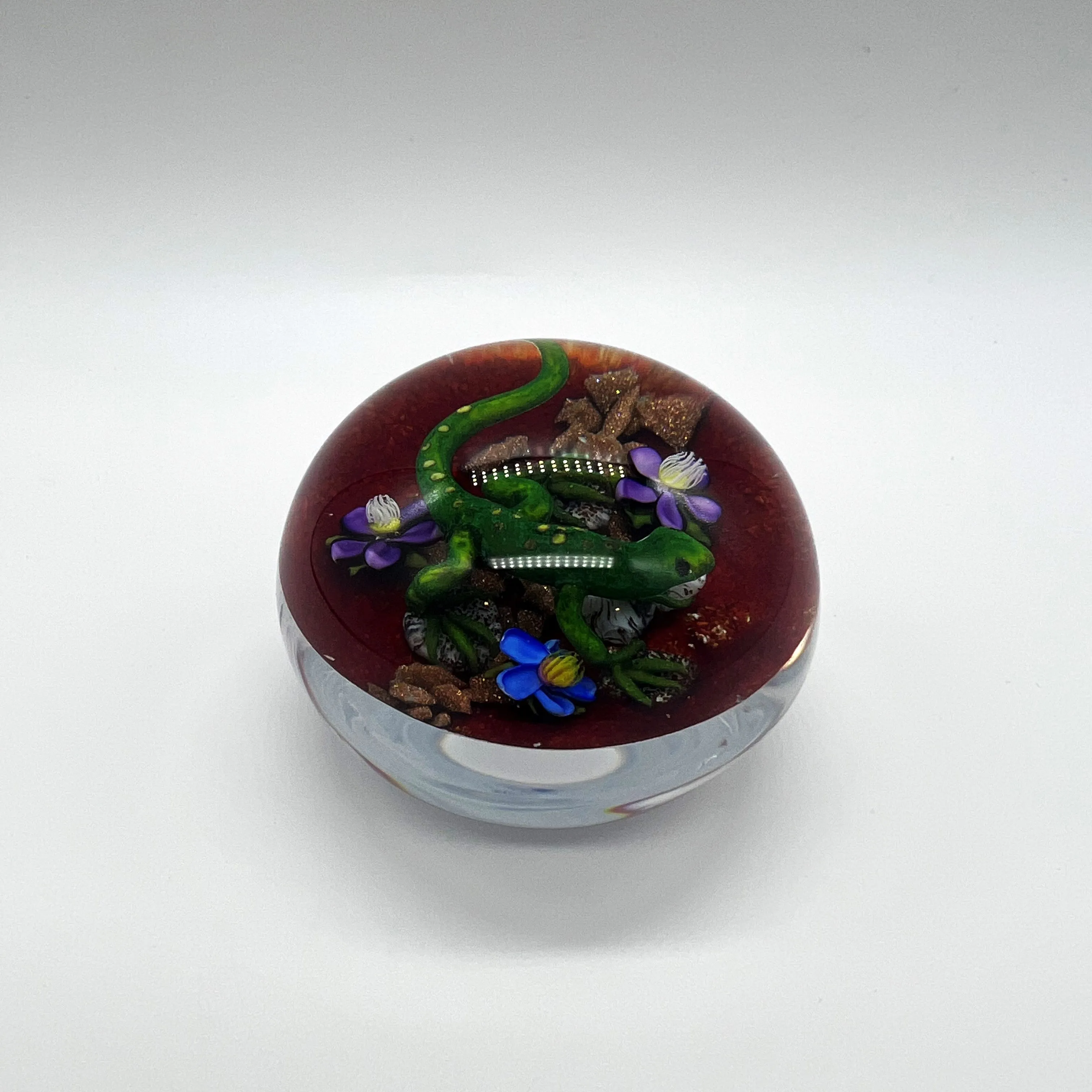 Mini Lizard Paperweight by Ken Rosenfeld