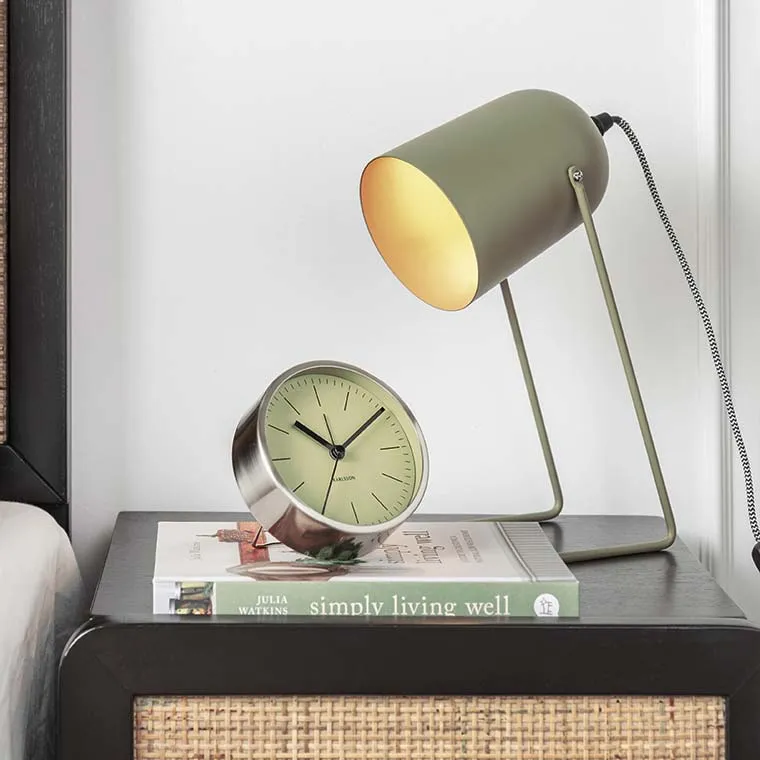 Minimal Alarm Clock - Olive Green