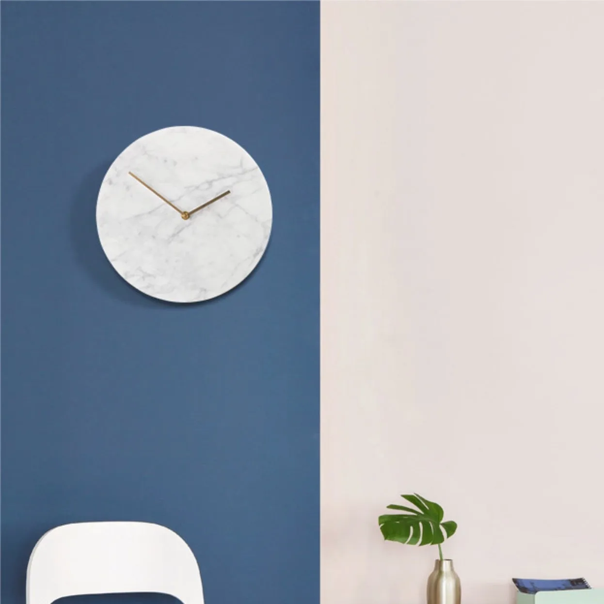 Minimalist Marble Wall Clock