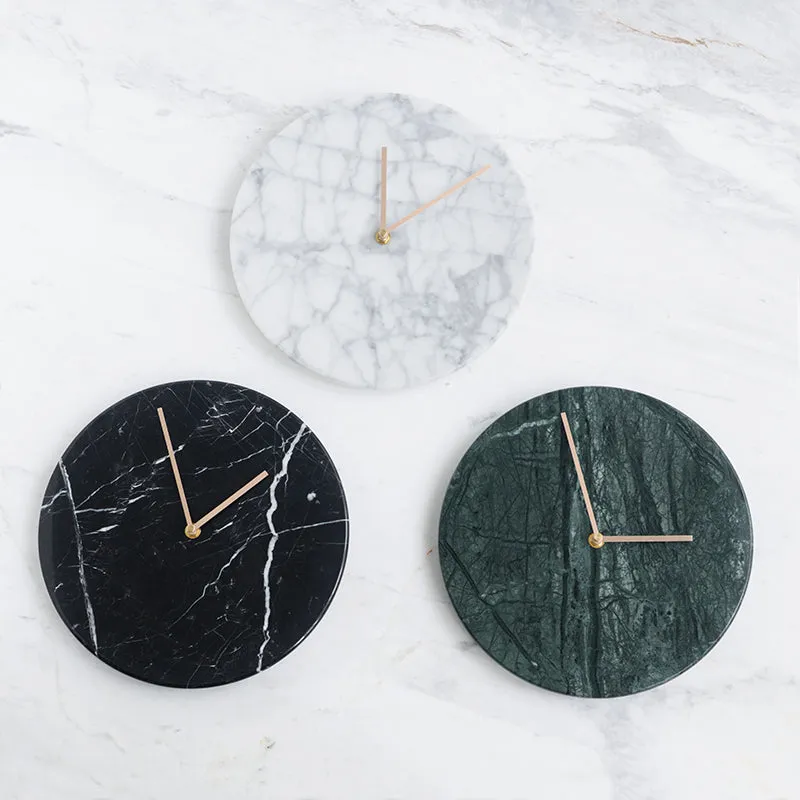 Minimalist Marble Wall Clock